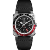 bell & ross br 03-93 gmt br0393-bl-st/sca