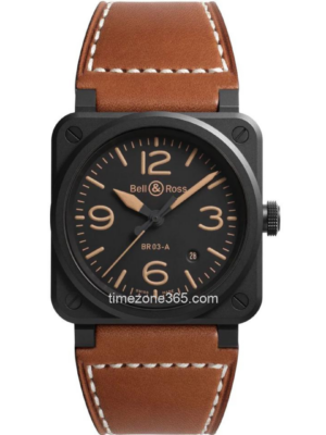 bell & ross br 03 heritage br03a-her-ce/sca