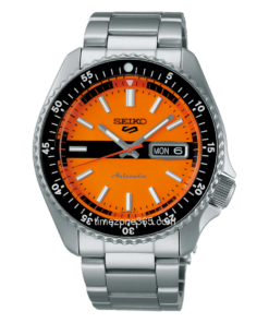 seiko 5 sports automatic orange dial men’s watch srpk11k1