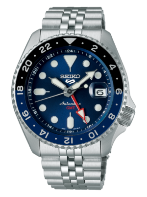 seiko 5 sports gmt automatic blue dial men’s watch ssk003k1