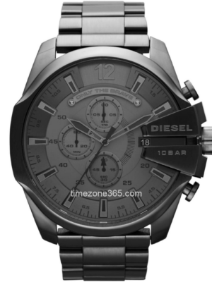 Diesel Mega Chief Chronograph Grey Dial Watch DZ4282 - Elegant grey dial with oversized numerals, chronograph sub-dials, and a perfect fusion of style and functionality.