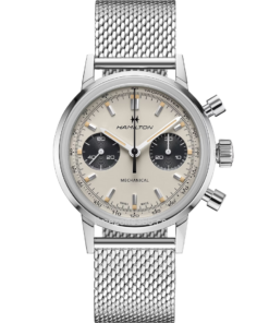 Unveiling classic allure, the Hamilton Intra-Matic Chronograph H White Dial H38429110 is a timeless masterpiece. With its crisp white dial, it seamlessly combines vintage charm with modern precision.