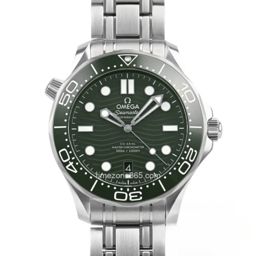 Captivating Omega Seamaster Diver 300m Men's Watch (210.30.42.20.10.001) with a lush green dial, embodying precision and sophistication for the contemporary gentleman's wrist.