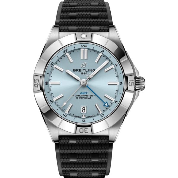 p32398101c1s2_1 Breitling Chronomat Automatic GMT 40 P32398101C1S2 With Ice Blue Dial