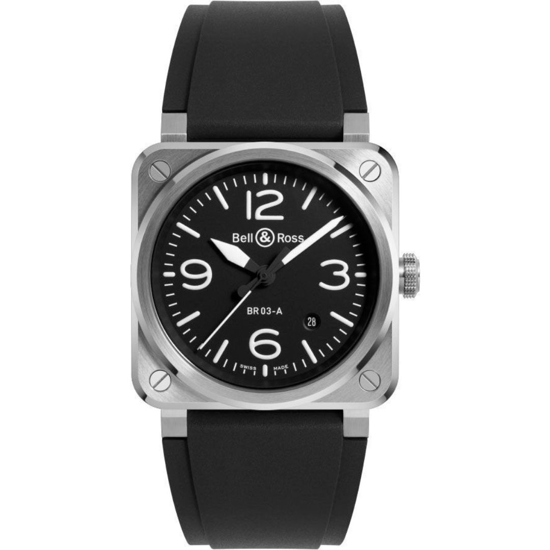 Bell & Ross BR 03 Black Steel 41mm BR03A-BL-ST/SRB