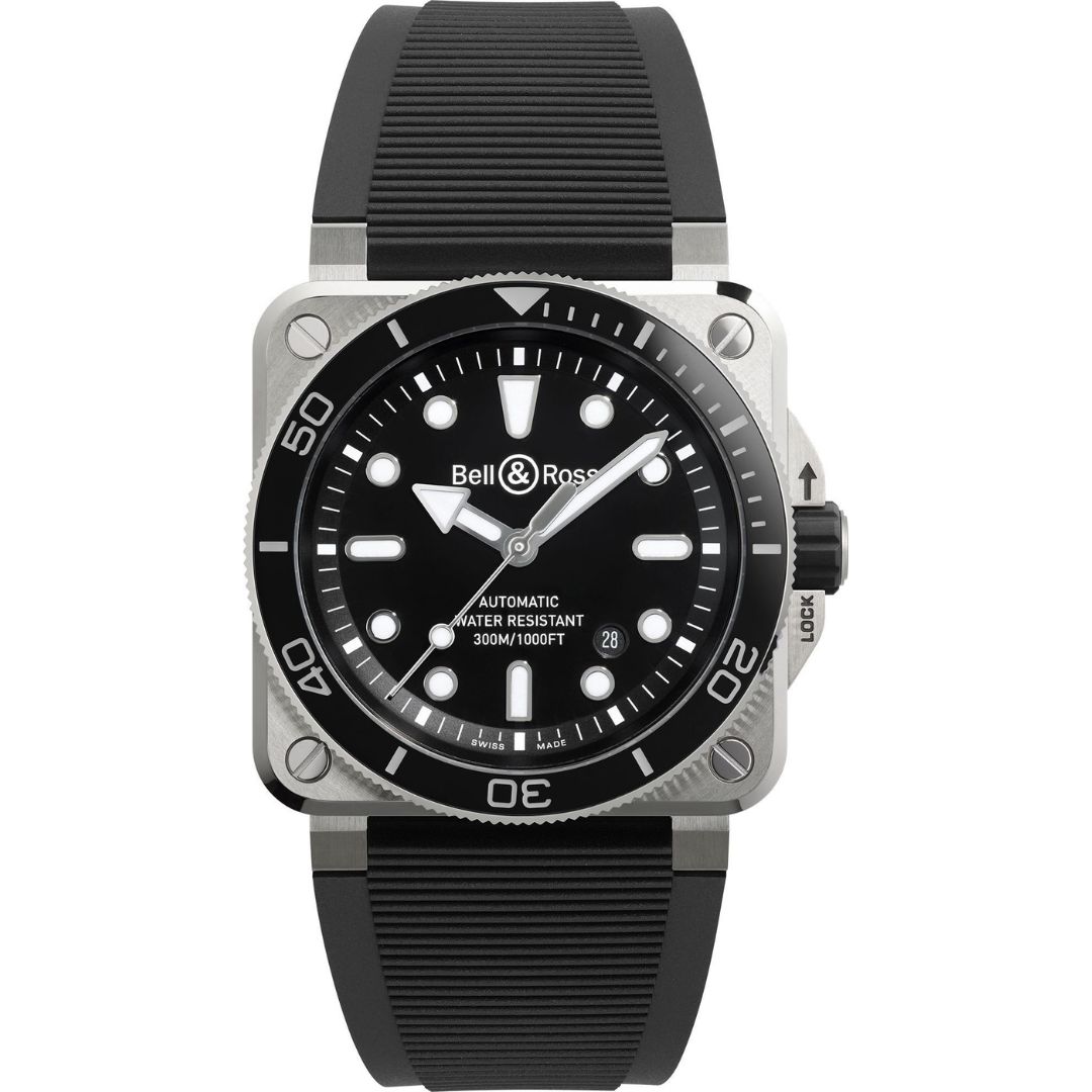 Bell & Ross BR 03 Diver Black Steel 42mm BR03A-D-BL-ST/SRB