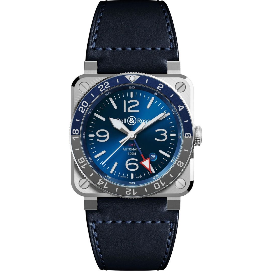 Bell & Ross BR 03 GMT Blue 42mm BR0393-BLU-ST/SCA