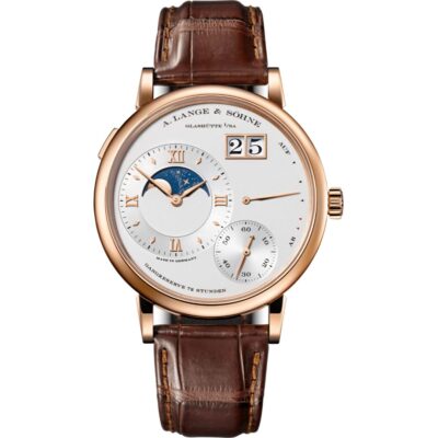 A. Lange & Sohne Grand Lange 1 Moon Phase 139.032 Rose Gold Silver Dial