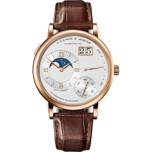 A. Lange & Sohne Grand Lange 1 Moon Phase 139.032 Rose Gold Silver Dial