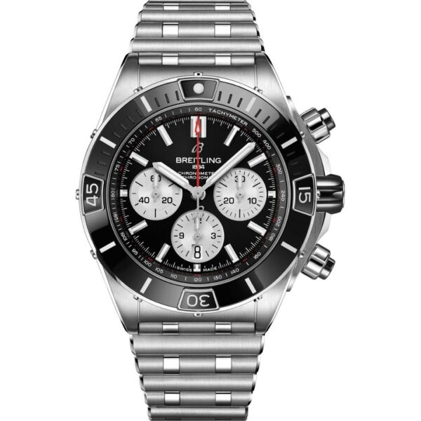 Breitling Super Chronomat B01 44 AB0136251B1A1 Stainless Steel Black Dial