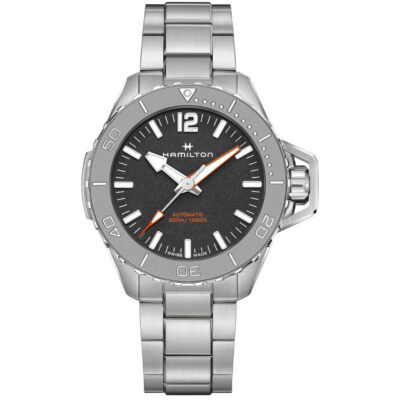 Hamilton Khaki Navy Frogman Auto H77815130 Stainless Steel Black Dial
