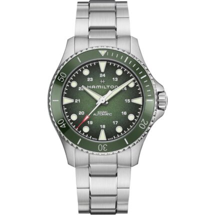 Hamilton Khaki Navy Scuba Auto H82525160 Stainless Steel Green Dial