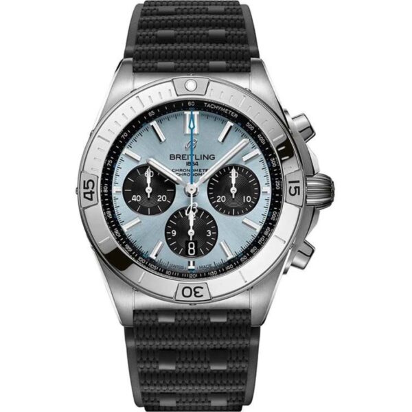 pb0134101c1s2_1 Breitling Chronomat B01 42 PB0134101C1S2 Stainless Steel Ice Blue Dial