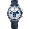 Omega Speedmaster Silver Snoopy Award 310.32.42.50.02.001 stainless steel watch with silver dial and blue ceramic