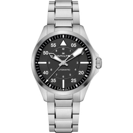 Hamilton Khaki Aviation Pilot Auto 39mm H76305130 Stainless Steel Black Dial