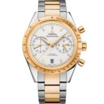 Omega Speedmaster 57 331.20.42.51.02.001 Stainless Steel Yellow Gold Silver Dial