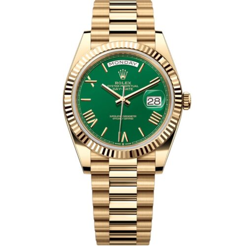 Rolex Day-Date 40 228238-0061 Yellow Gold Green Dial