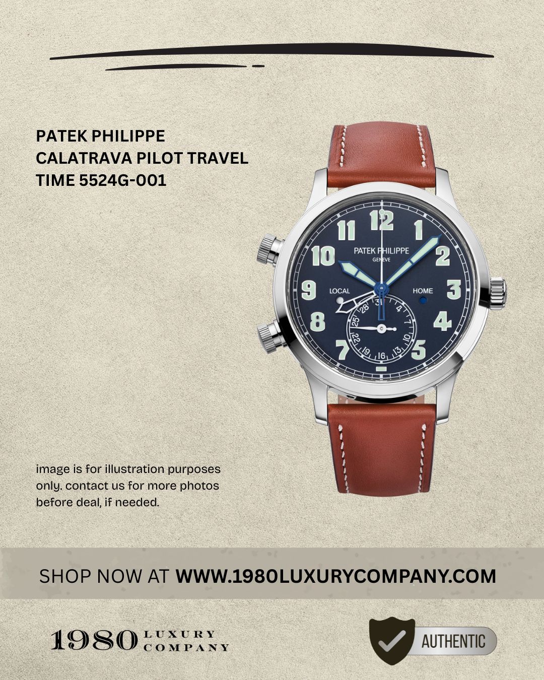 Patek Philippe Calatrava Pilot Travel Time 5524G-001