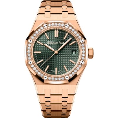Audemars Piguet Royal Oak 37mm 15551OR.ZZ.1356OR.06 Rose Gold Green Dial