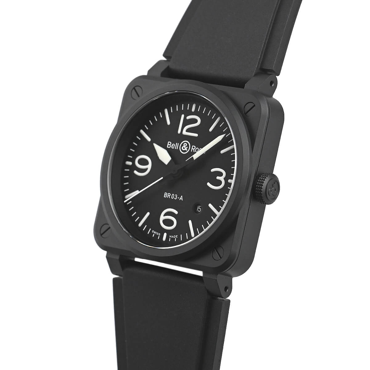 Bell & Ross BR 03 Black Matte 41mm BR03A-BL-CE/SRB Right View