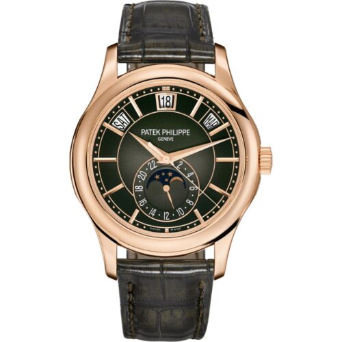 Patek Philippe Complications 5205R-011 in rose gold with green dial