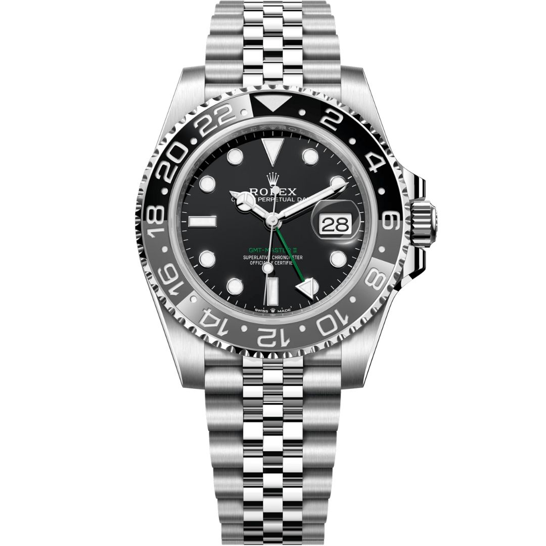rolex-gmt-master-ii-126710grnr-0003_1 Rolex GMT-Master II 126710GRNR Bruce Wayne Jubilee Front View