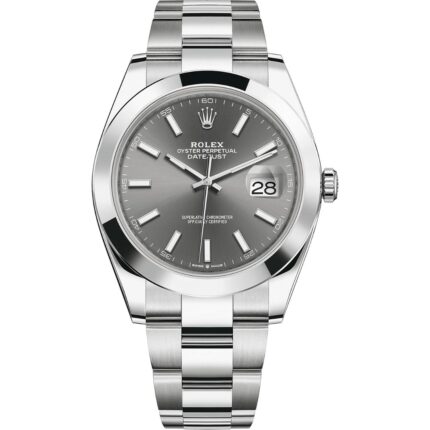 Rolex Datejust 41 126300 in steel oyster bracelet with slate dial