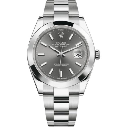 Rolex Datejust 41 126300 in steel oyster bracelet with slate dial