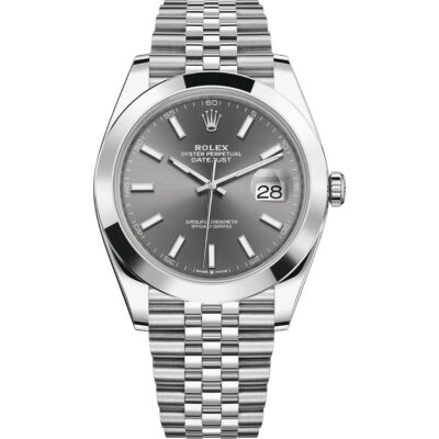 Rolex Datejust 41 126300 in steel jubilee bracelet with slate dial