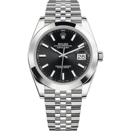 Rolex Datejust 41 126300 in steel jubilee bracelet with black dial