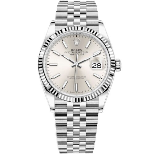 Rolex Datejust 41 126334 in steel jubilee bracelet with silver dial
