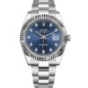 Rolex Datejust 41 126334 in steel oyster bracelet with blue diamond dial