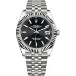 Rolex Datejust 41 126334 in steel jubilee bracelet with black dial
