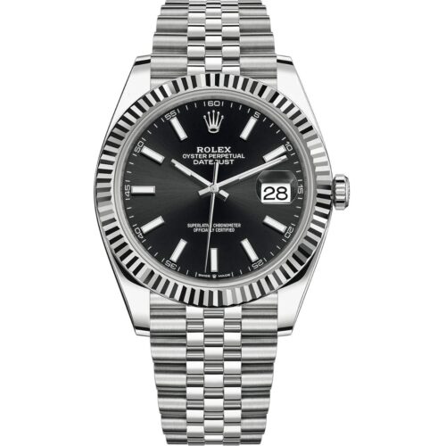 Rolex Datejust 41 126334 in steel jubilee bracelet with black dial
