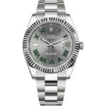 Rolex Datejust 41 126334 'Wimbledon' in steel oyster bracelet with slate dial