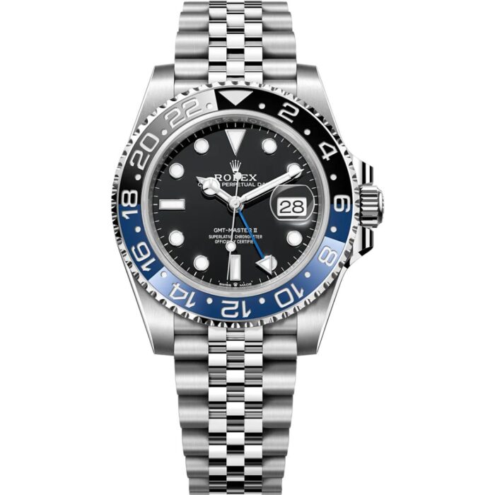 Rolex GMT-Master II 126710BLNR Batgirl Jubilee Front View