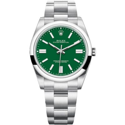Rolex Oyster Perpetual 41 124300 Green front view