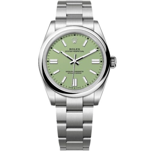 Rolex Oyster Perpetual 41 134300 Stainless Steel Pistachio Dial