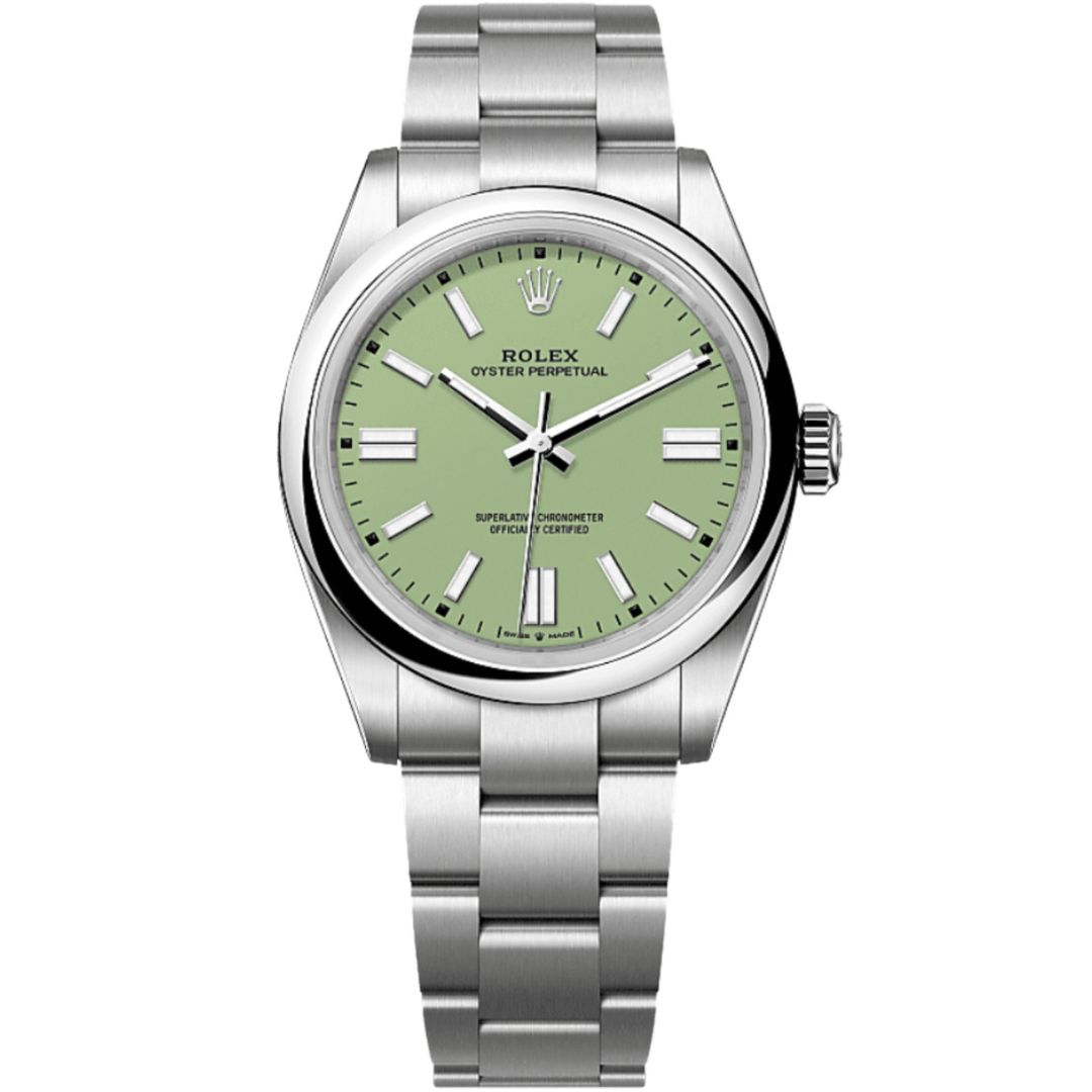 Rolex Oyster Perpetual 41 134300 Stainless Steel Pistachio Dial
