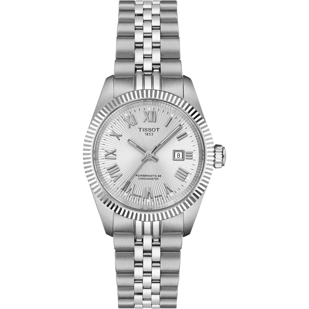 Tissot Ballade Powermatic 48 COSC 30mm T1562081103300 in stainless steel with silver dial