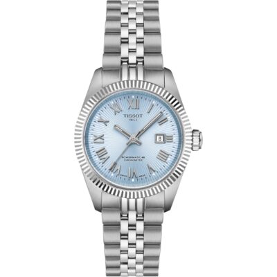 Tissot Ballade Powermatic 48 COSC 30mm T1562081135300 in stainless steel with ice blue dial
